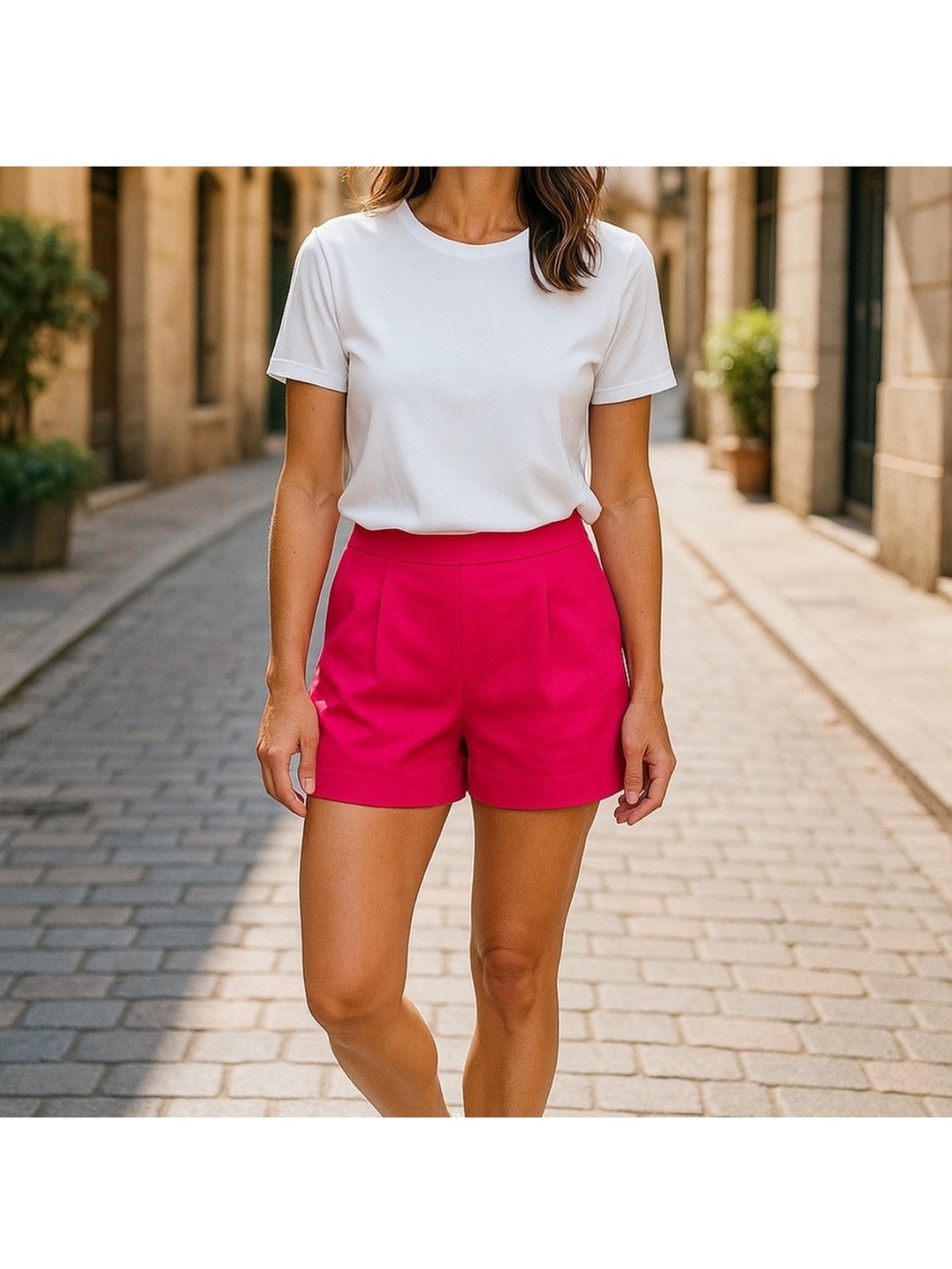 Buddy Love Barbie Pink High-Waist Tailored Shorts Sz XS